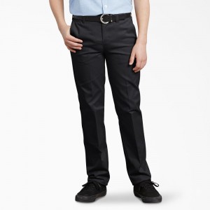 Kids' Dickies FLEX Slim Fit Pants Black | 0382647-QA