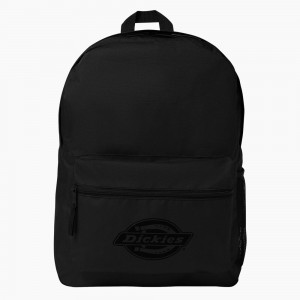 Kids' Dickies Logo Backpack Black | 4680531-VF