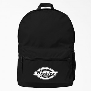 Kids' Dickies Logo Backpack Black | 8504261-MB