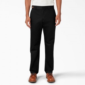 Men's Dickies 1922 Cotton Pants Black | 1684702-YR