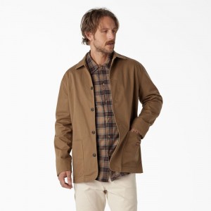 Men's Dickies 1922 Herringbone Jacket Brown | 9823576-GX