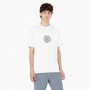 Men's Dickies Beavertown Short Sleeve T-Shirt White | 7142365-HI