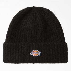 Men's Dickies Brewton Beanie Black | 1928367-SD