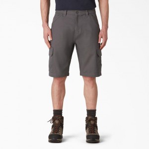 Men's Dickies DuraTech Ranger Relaxed Fit Duck Shorts Grey | 3215468-BW