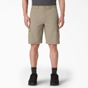 Men's Dickies FLEX Cooling Regular Fit Cargo Shorts Grey | 1754069-LY