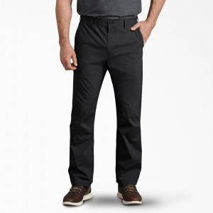 Men's Dickies FLEX Cooling Relaxed Fit Pants Black | 6891204-OW