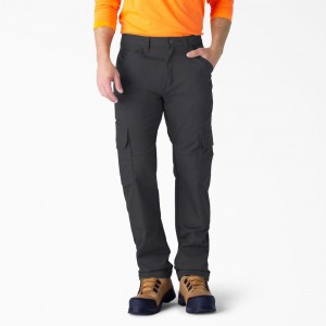 Men's Dickies FLEX DuraTech Relaxed Fit Duck Cargo Pants Black | 7024836-SZ