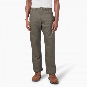 Men's Dickies FLEX DuraTech Relaxed Fit Duck Pants Green | 8624931-VN