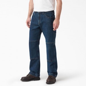 Men's Dickies FLEX DuraTech Relaxed Fit Jeans Blue | 2951043-EB