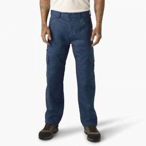 Men's Dickies FLEX DuraTech Relaxed Fit Ripstop Cargo Pants Blue | 0726958-JV