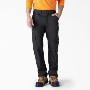 Men's Dickies FLEX DuraTech Relaxed Fit Ripstop Cargo Pants Black | 6297385-JQ