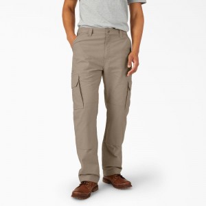 Men's Dickies FLEX DuraTech Relaxed Fit Ripstop Cargo Pants Grey | 4650289-GJ