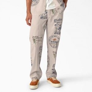 Men's Dickies Greensburg Relaxed Fit Pants Khaki | 2679058-QO