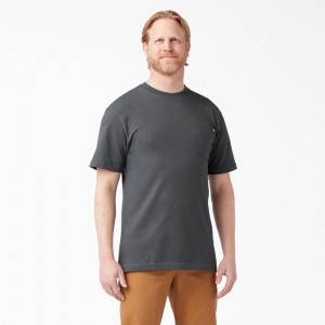 Men's Dickies Lightweight Short Sleeve Pocket T-Shirt Grey | 2410387-KY