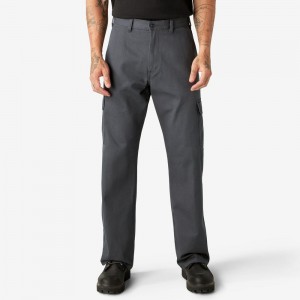 Men's Dickies Loose Fit Cargo Pants Grey | 4280195-BT