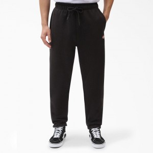 Men's Dickies Mapleton Regular Fit Fleece Sweat Pants Black | 6709823-JX