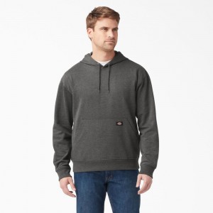 Men's Dickies Midweight Fleece Hoodie Grey | 0128436-AL