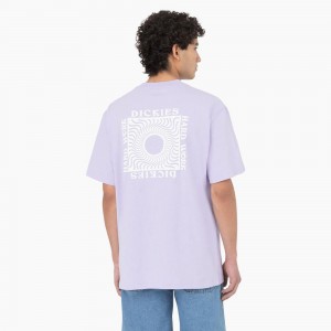 Men's Dickies Oatfield Short Sleeve T-Shirt Purple | 8692047-XD