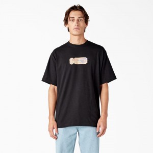 Men's Dickies Paxico Graphic T-Shirt Black | 8754312-NP