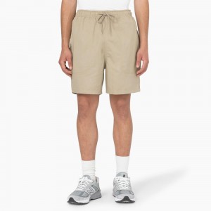 Men's Dickies Pelican Rapids Relaxed Fit Shorts Khaki | 2708439-QH