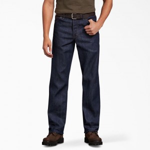 Men's Dickies Regular Fit Jeans Blue | 9872065-JL