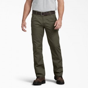 Men's Dickies Regular Fit Ripstop Carpenter Pants Green | 1934628-KS