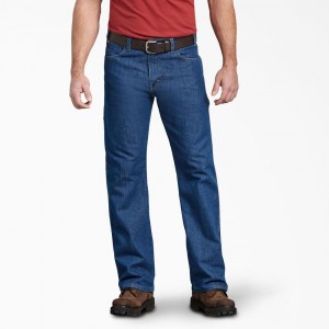 Men's Dickies Relaxed Fit Carpenter Jeans Blue | 3467085-AU