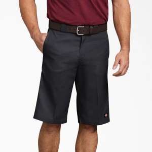 Men's Dickies Relaxed Fit Multi-Use Pocket Work Shorts Black | 5369241-LX