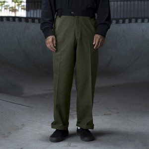 Men's Dickies Ronnie Sandoval Loose Fit Double Knee Pants Green | 1047326-BU