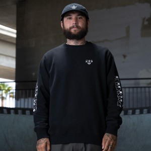 Men's Dickies Ronnie Sandoval Relaxed Fit Sweatshirt Black | 2569314-GJ