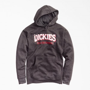 Men's Dickies Skateboarding Fleece Hoodie Grey | 7846195-CS