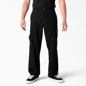 Men's Dickies Skateboarding Loose Fit Cargo Pants Black | 1935472-UX