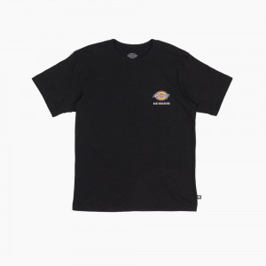 Men's Dickies Skateboarding Regular Fit Chest Logo T-Shirt Black | 6490782-QZ