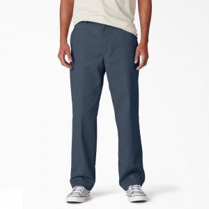 Men's Dickies Skateboarding Regular Fit Twill Pants Blue | 0271835-RQ