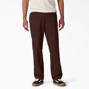 Men's Dickies Skateboarding Slim Fit Pants Brown | 7346125-XZ