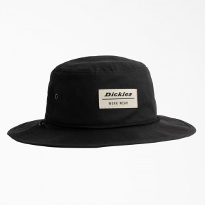 Men's Dickies Twill Boonie Hat Black | 3916704-YL