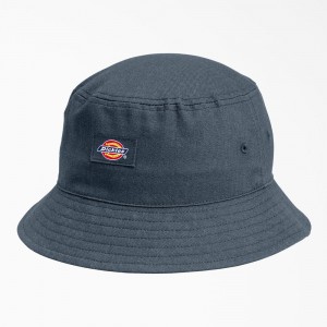 Men's Dickies Twill Bucket Hat Blue | 4679325-UX