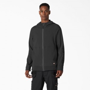 Men's Dickies Ultimate ProTect Zip Hoodie Black | 3741569-OC