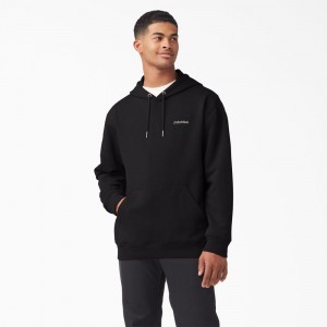 Men's Dickies Uniontown Hoodie Black | 7632198-QW