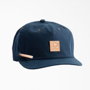 Men's Dickies Waxed Canvas Hat Navy | 6709512-YU