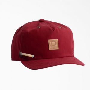 Men's Dickies Waxed Canvas Hat Red | 4578396-PD