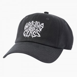 Men's Dickies x Lurking Class Curved Bill Hat Black | 2490856-PY