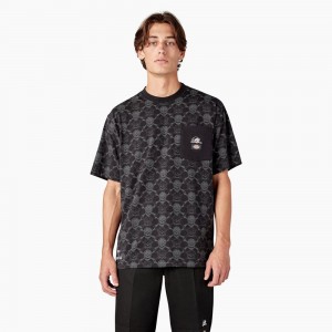 Men's Dickies x Lurking Class T-Shirt Black | 8670942-DY