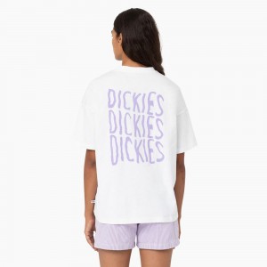 Women's Dickies Creswell Graphic T-Shirt White | 0968521-HZ