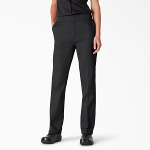 Women's Dickies FLEX Original Fit Work Pants Black | 3148952-QL