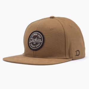 Women's Dickies Flat Bill Duck Cap Brown | 0261785-RK