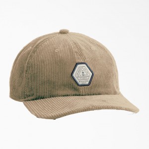 Women's Dickies Low Pro Corduroy Cap Khaki | 6970425-RE