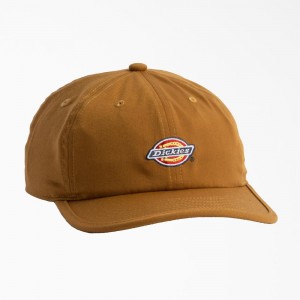 Women's Dickies Low Pro Logo Dad Hat Brown | 9375482-YW