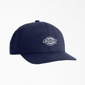 Women's Dickies Low Pro Logo Print Cap Navy | 7510329-VD