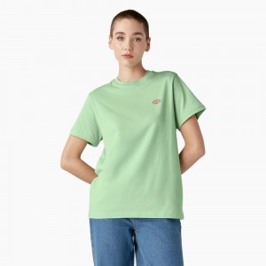 Women's Dickies Mapleton T-Shirt Green | 9875461-IB